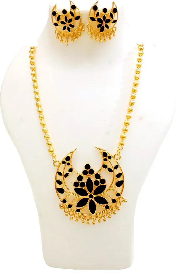 Assamese_Traditional_Black_Colour_Joonbiri_Jewellery_Set_For_Women